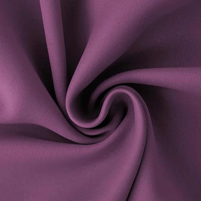 BGment Room Darkening Curtains 45 Inches Long - Grommet Thermal Insulated Drapes Window Treatment Curtains for Bedroom, 2 Panels, 38 x 45 Inch, Eggplant Purple