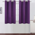 LEMOMO Purple Blackout Curtains 34 x 54 Inch Length/Set of 2 Curtain Panels/Thermal Insulated Room Darkening Blackout Curtains for Bedroom