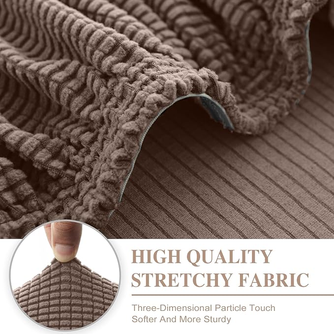 Couch Cushion Covers Seat Cushion Cover Stretch Couch Cover Separate Sectional Sofa Slipcovers Furniture Protector(3 Pieces for Seat or Sofa Backrest, Khaki)