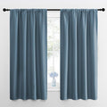 NICETOWN Blackout Curtains for Bedroom, Blackout Curtain Panels, Smoky Blue, 1 Pair, 42 by 45-inch, Window Treatment Energy Saving Thermal Insulated Solid Rod Pocket Blackout Drapes/Draperies