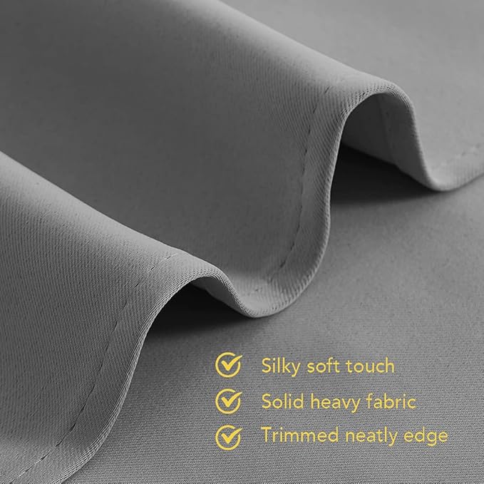 NICETOWN Bedroom Curtains Blackout Drapery Panels, Three Pass Microfiber Thermal Insulated Solid Ring Top Blackout Window Curtains/Drapes (Two Panels, 70 x 84 inches)