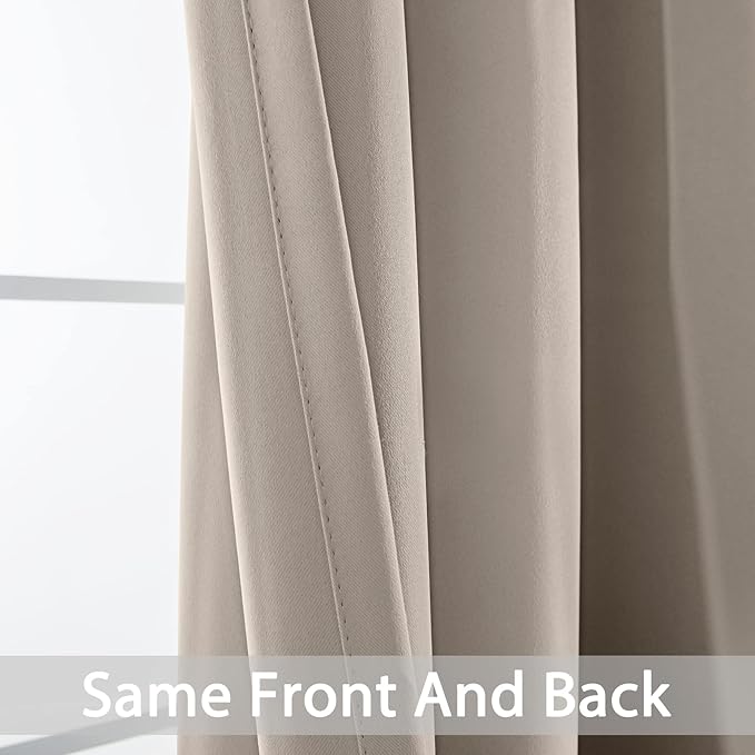 Yakamok Curtain, Wide Thermal Blackout Panel, Sliding Door, Natural, 70 x 84, 1 Panel
