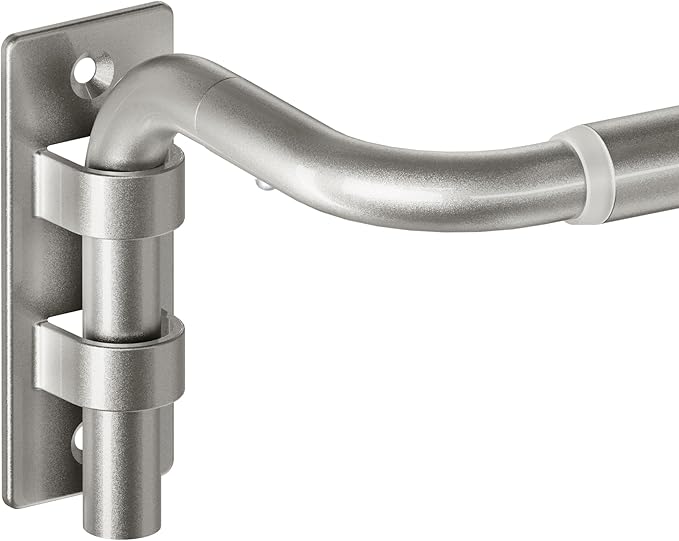 ENJOYBASICS Blackout Curtain rod for windows 66 to 120, Wrap Around Curtain Rods for Bedroom, Living Room, Adjustable from 30 to 129 Inches, Nickel