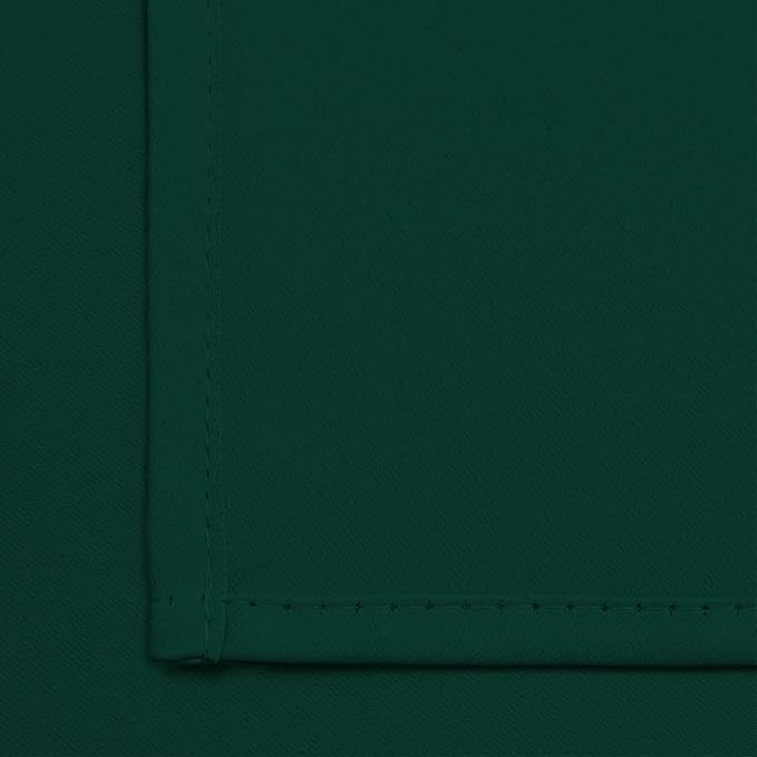 Yakamok Dark Green Blackout Curtains for Bedroom, Room Darkening Thermal Insulated Grommet Window Curtains, Light Blocking Blackout Drapes for Living Room, 38Wx54L inch,2 Panels