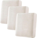 H.VERSAILTEX Super Stretch Individual Seat Cushion Cover Sofa Covers Couch Cushion Covers Slipcover Sets Thick Jacquard Textured Twill Fabric (3 Piece Sofa Cushion Covers, Ivory)