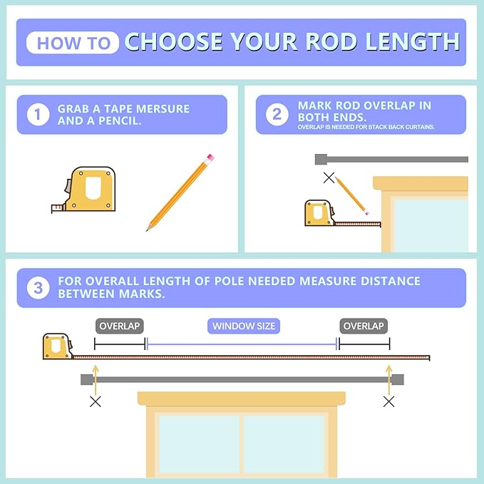 Byondeth Curtain Rods for Windows 16 to 88 Inches Adjustable Length 1 Inch Diameter Window Curtain Rod with Aluminium Finials, Warm Gold