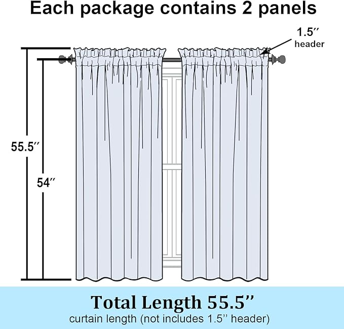 Simplebrand Blush Semi Sheer Curtains 54 Inch Length 2 Panels, Geometric Jacquard Clip Textured Short Sheer Curtains for Bedroom，Modern Elegant Window Curtains Drapes/Treatment Sheer，42x54 inch