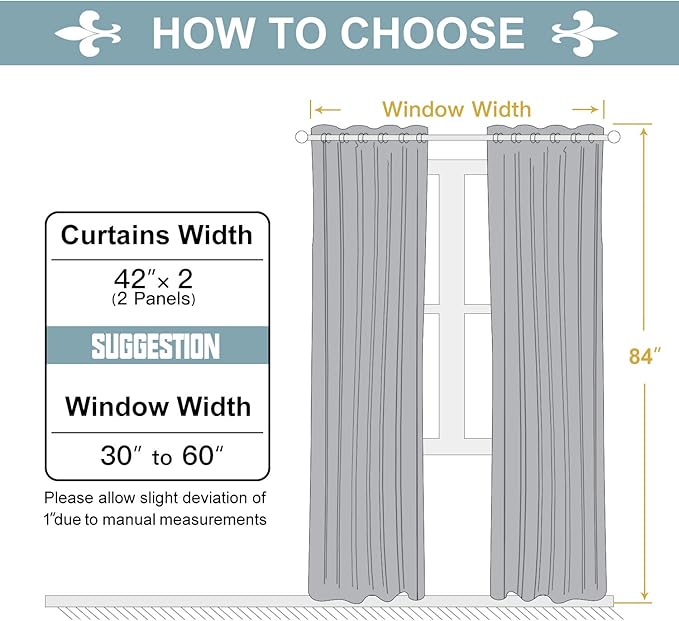 ChrisDowa 100% Blackout Curtains for Bedroom with Black Liner, 2 Thick Layers Total Blackout Thermal Insulated Grommet Window Curtains 2 Panels Set (Forest Green, 42 x 84 Inch)