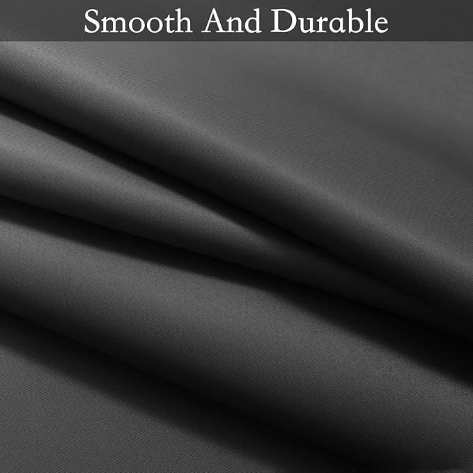 SimpleHome Ombre Room Darkening Curtains for Bedroom, Gradient Black to Grey White Light Blocking Thermal Insulated Grommet Window Curtain/Drapes for Living Room,2 Panels, 52x54 inches Length