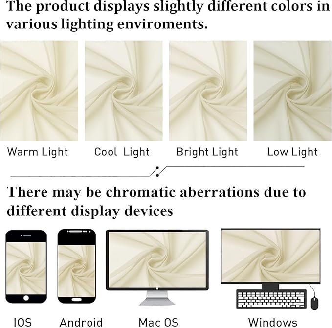 Lecloud Cream Sheer Curtains 84 Inches Long 2 Panels Set, Elegant Light Filtering Window Curtains with Rod Pocket, Airy Voile Transparent Dreaps for Living Room Decor, Each Panel 42 X 84 Inch