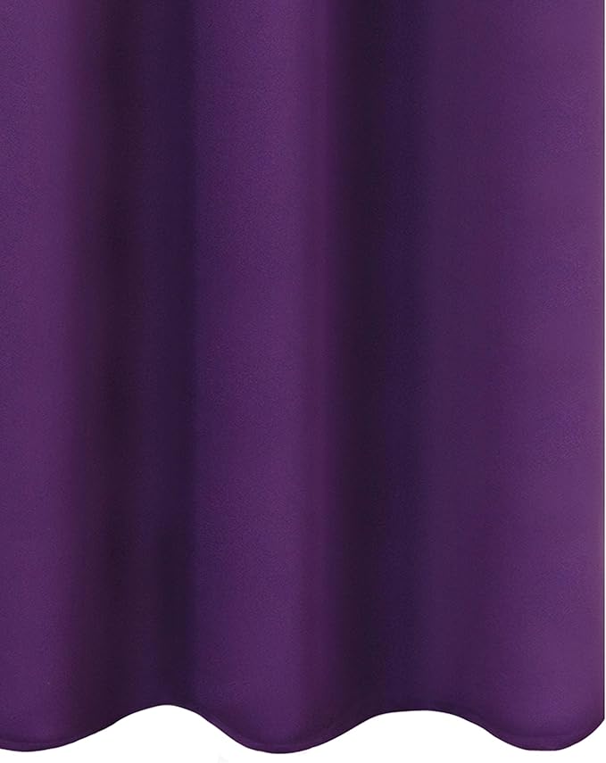LEMOMO Blackout Curtains 42 x 84 Inch/Purple Curtains Set of 2 Panels/Room Darkening Curtains for Living Room and Bathroom