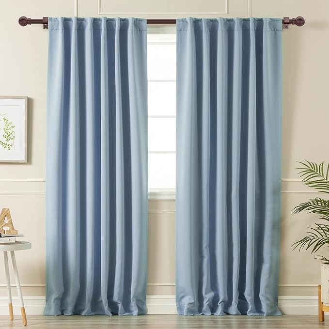 Bronze Curtain Rods for Bedroom with Brackets,5/8 Inch Diameter Small Window Curtain Rod Adjustable 32 to 120 Inches,Easy Install Drapery Rods