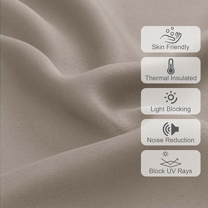 Chyhomenyc Stone Valances for Window, Room Darkening Short Curtains for Kitchen Bedroom Living Room, Rod Pocket Top Small Window Treatment Valance RV Bunk Panels, 40Wx14L, 2 Pieces