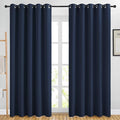 NICETOWN Blackout Curtains Panels for Living Room, 2 Panels, 66 x 80 Inch, Navy, 3 Pass Microfiber Noise Reducing Thermal Insulated Solid Ring Top Blackout Window Drapes