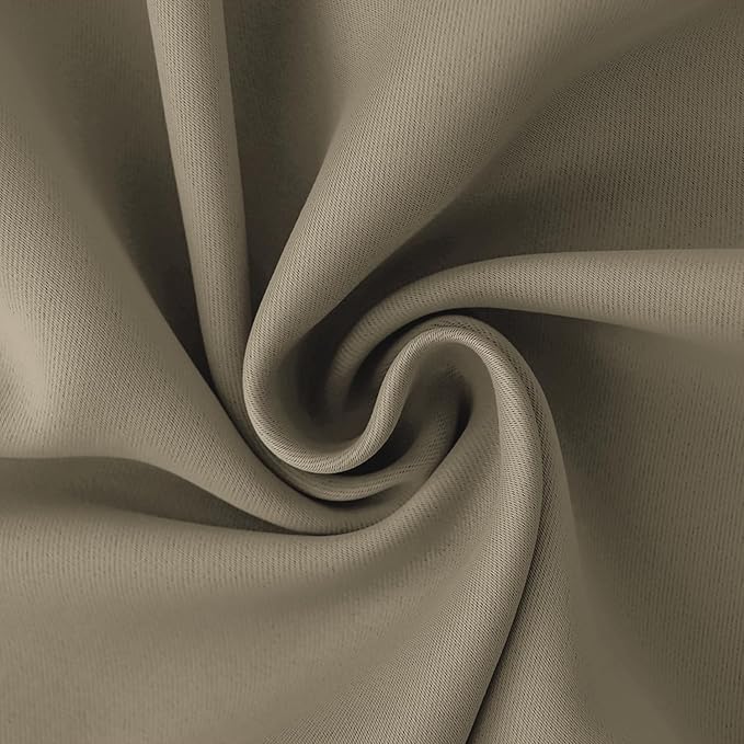 BGment Room Darkening Curtains 54 Inches Long - Grommet Thermal Insulated Drapes Window Treatment Curtains for Bedroom, 2 Panels, 52 x 54 Inch, Cocoa