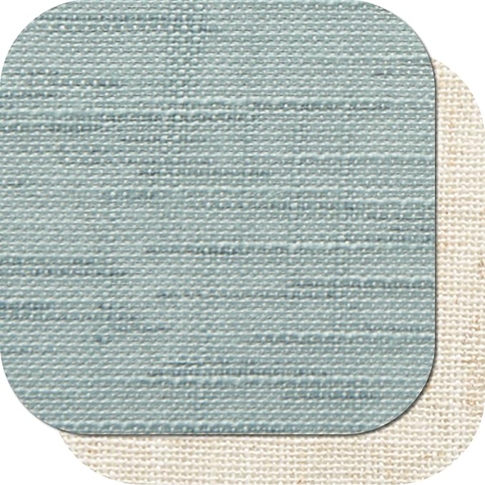 jinchan Linen Valance for Farmhouse Living Room Windows 16 Inch Slubbed Crossed Double Layer Window Valance Light Filtering Rustic Country Overlay Rod Pocket 1 Panel Blue Haze