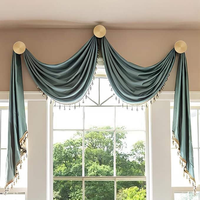Curtain Tiebacks 2 Pack Curtain Holdbacks Zinc Alloy Curtain Tiebacks Wall Mounted with Screws, Decorative Curtain Holders for Drapes Stylish Gold Curtain Tieback Hooks for Home Office