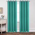 Joydeco Blackout Curtains 72 Inch Length 2 Panels Set, Thermal Insulated Long Curtains& Drapes 2 Burg, Room Darkening Grommet Drapes for Living Room Bedroom Window (W52 x L72 Inch, Peacock Blue)