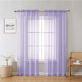 Lecloud Lavender Sheer Curtains 78 Inches Long 2 Panels Set, Light Filtering Solid Voile Drapes, Airy Privacy Window Decor Curtains with Rod Pocket for Living Room Girl's Bedroom, Each 42" W x 78" L
