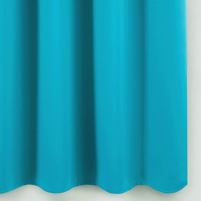 LEMOMO Turquoise Thermal Blackout Curtains/52 x 72 Inch/Set of 2 Panels Room Darkening Curtains for Bedroom