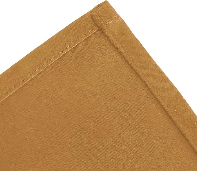 LEMOMO Mustard Yellow Blackout Curtains 66 x 63 Inch Length/Set of 2 Curtain Panels/Thermal Insulated Room Darkening Blackout Curtains for Bedroom