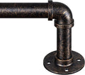 Zeerobee Curtain Rods for Windows 48 to 84, 1 Inch Industrial Wrap Around Vintage Bronze Curtain Rod, Indoor/Outdoor Room Divider Adjustable Drapery Pole, 48"-86"
