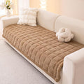 Couch Cover for Dogs Washable, Fuzzy Pet Couch Covers for 3 Cushion Sofa Pet Friendly, Non Slip Sofa Cover (Light Brown, 35" x 70.9"/90 x 180cm)