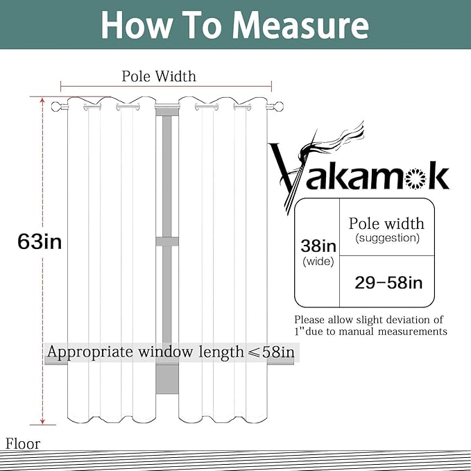 Yakamok Premium Room Darkening Thermal Insulated Curtains for Bedroom/Living Room - Classic Grommet Top (2 Panels, Chocolate Brown, 38 Inch by 63 Inch)