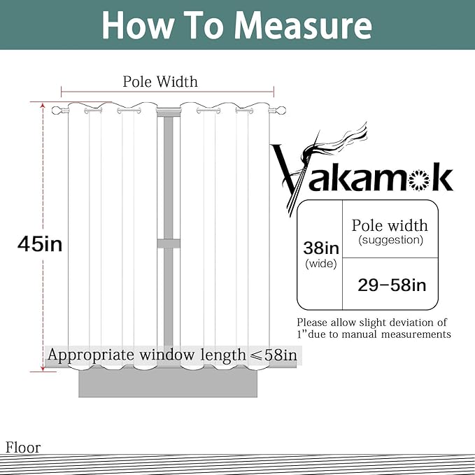 Yakamok Light Gray Blackout Curtains Light Blocking Thermal Insulated Window Panels,Solid Grommet Top Drapes for Bedroom(38x45 Inch, Light Grey, 2 Panels)