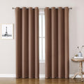 ChrisDowa Room Darkening Curtains 108 Inches Long 2 Panels Set for Living Room, Grommet Thermal Insulated Blackout Curtains for Bedroom (Cappuccino, 52 x 108 Inch)