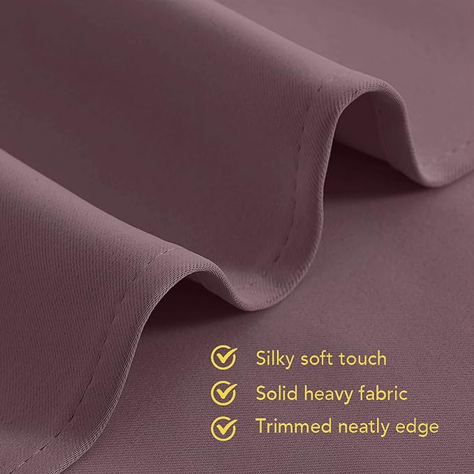 NICETOWN Modern Blackout Curtains Noise Reducing, Thermal Insulated and Privacy Room Darkening Drape Panels for Boy's Guest Room Door Window (Dry Rose, 2 Panels, W42 x L72 -Inch)