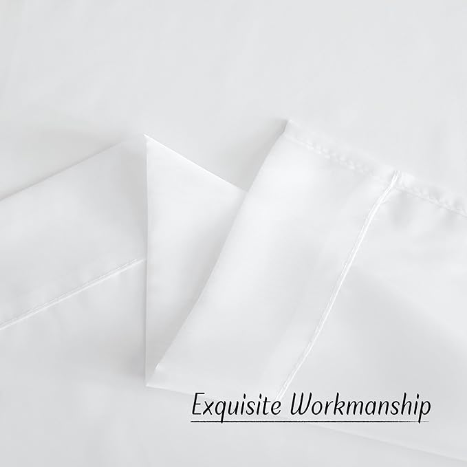 NICETOWN Grommet Top Sheer Curtains - White Sheer Home Decoration Window Coverings for Loft (54" Width x 45" Length, Set of 2)