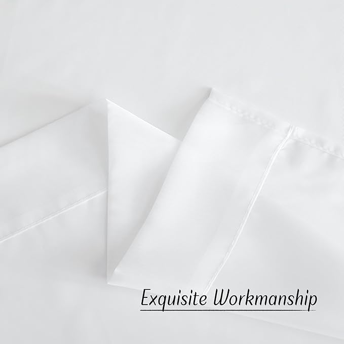 NICETOWN White Sheer Curtains 72 inches Long - Grommet Light Filtering Window Treatments Airy & Breathable Drapes Elegant Solid Drapes for Bedroom/Living Room, W42 x L72, 2 Panels