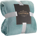TASTHROW Large Flannel Fleece Throw Blanket, 60×80 Inch - Cozy Lightweight Thick Blanket - All Seasons Suitable for Women, Men and Kids (Bluishgreen)