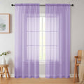 Lavender Sheer Curtains 84 Inches Long 2 Panels, Soft Airy Light Filtering Curtains for Bedroom Living Room, Modern Rod Pocket Privacy Drapes Window Treatments, Lavender, Total Wide 84 Inch