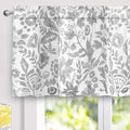 DriftAway Julia Lined Valance Double Layer Thermal Insulated Room Darkening Blackout Valances 3 Inch Rod Pocket Window Valance for Bathroom Living Room 52 Inch by 24 Inch Gray