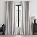 Topfinel Grey Beige Extra Long 132 Inch 100% Blackout Curtains for Livingroom Neutral Modern Linen Blend Curtain Drapes Sound Proof Drapes Privacy Ceiling Track Villa Bedroom 11Ft(W52 xL132 2 Panels)