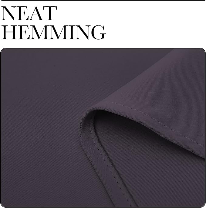NICETOWN Greyish Purple Blackout Curtains 63 inches Length for Kitchen, 2 Panels, 34" Wide, Thermal Insulated Decoration Drapes for Small Window