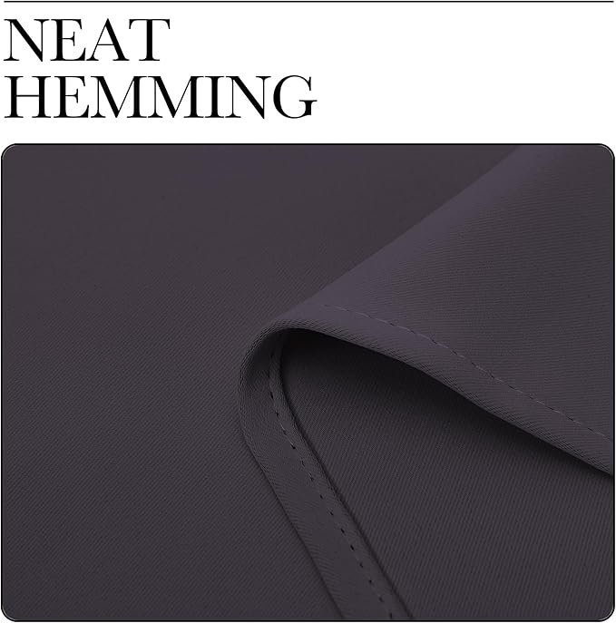 NICETOWN Room Darkening Curtains for Bedroom, Greyish Purple, Set of 2 Panels, 62 x 84 Inch, Triple Weave Home Decoration Thermal Insulated Solid Drapes for Patio Door