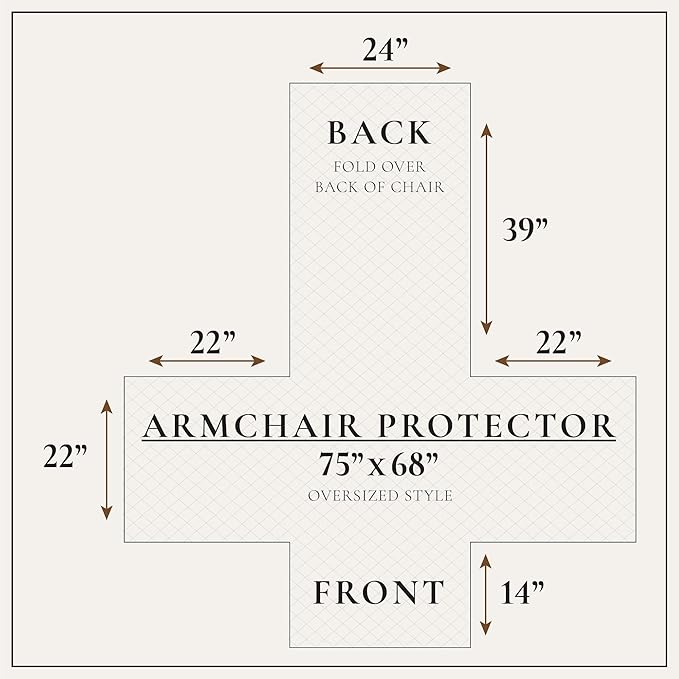 Great Bay Home Velvet Chair Cover - Washable Slipcover Furniture Protector with Elastic Straps - Furniture Cover for Dogs, Kids, and Pets - Stitched Detail (White)
