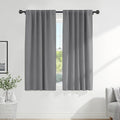 PONY DANCE Blackout Window Curtains - Home Decoration Energy Saving Thermal Insulated Curtain Drapes/Window Coverings with Slot Pocket Living Room, 42" W x 63" L, Silver Grey, 2 Panels