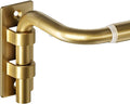 ENJOYBASICS Blackout Curtain rod for windows 48 to 84, Wrap Around Curtain Rods for Bedroom, Living Room, Adjustable from 30 to 86 Inches, Gold