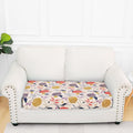 Smiry Printed Couch Cushion Covers, Stretch Soft Couch Covers for Sofa, Washable Non-Slip Sofa Slipcover Furniture Protector for Indoor and Outdoor (Medium, Orange)