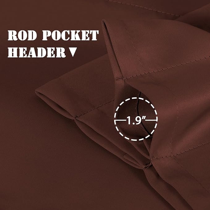 H.VERSAILTEX 4 Panels Blackout Valances for Small Windows Thermal Insulated Short Curtains Privacy Decorative Rod Pocket Shade for Kitchen/Living Room/Cafe/Bathroom/Laundry,52" W x 18" L,Rust