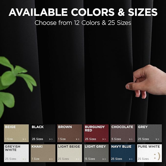 Joydeco Blackout Door Curtain for Doorway Privacy 84 Inches Long, Grommet Closet Curtain for Open Closet, Room Divider for Bedroom Living Room (Black, 52Wx84L, 1 Panel)