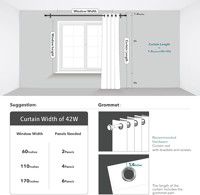 Deconovo Blackout Curtains, Thermal Insulated Soundproof Grommet Drapes, Wave Dot Foil Print, 42 x 45 Inch, Set of 2, Machine Washable Window Panel for Bedroom Living Room Nursery Kitchen, Light Blue