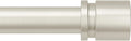 Byondeth Curtain Rods for Windows 16 to 28 or 40 Inches Max Adjustable Length 1 Inch Diameter Window Curtain Rod with Aluminium End Cap, Brushed Nickel