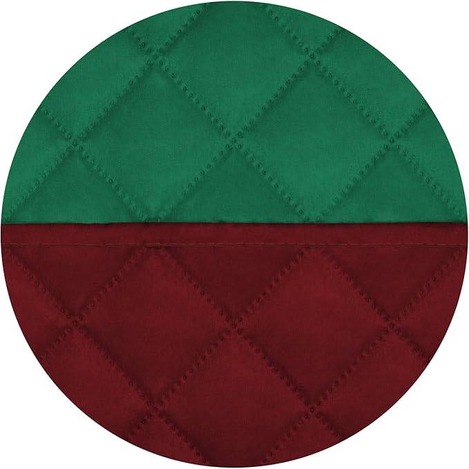 PureFit Reversible Quilted Sofa Cover, Water Resistant Slipcover Furniture Protector, Washable Couch Cover with Non Slip and Elastic Straps for Kids, Dogs, Pets (Small Recliner, Green/Red)
