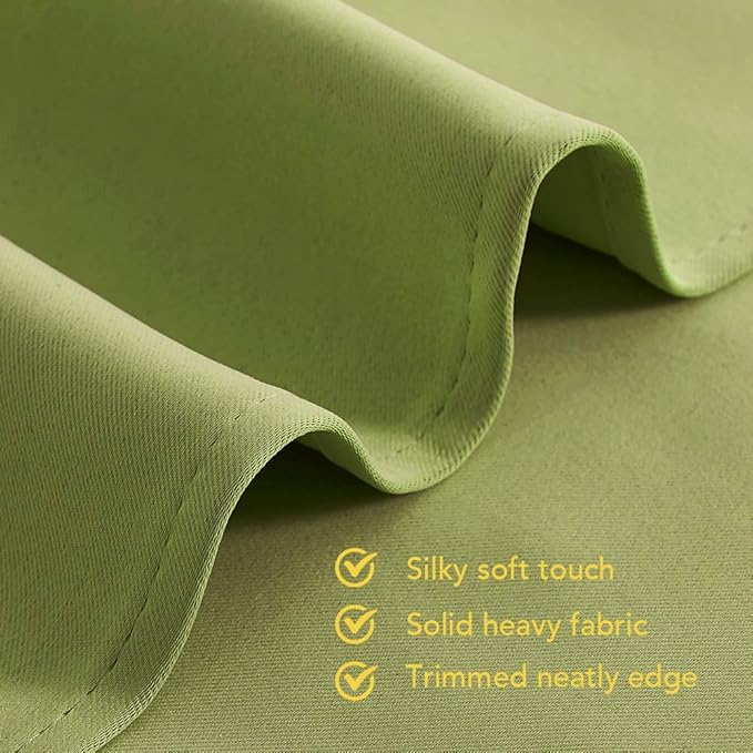 NICETOWN Blackout Window Curtains 70" L, 2 Panels, 34 inch, Fresh Green, Grommet Top Room Darkening Thermal Insulated Vertical Window Drapes Modern for Flat/Apartment