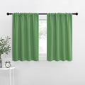 NICETOWN RV Blackout Curtains for Camper Windows, Froest Green, 34" x 36", Set of 2, Kitchen Curtains, Short Blackout Drapes, Thermal Insulated Rod Pocket Window Treatment Draperies for Nursery